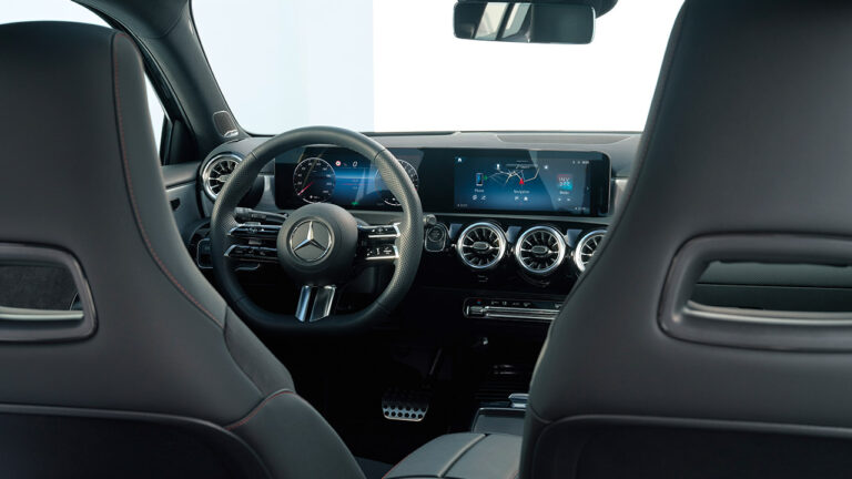 Dettaglio interno della Mercedes Classe B