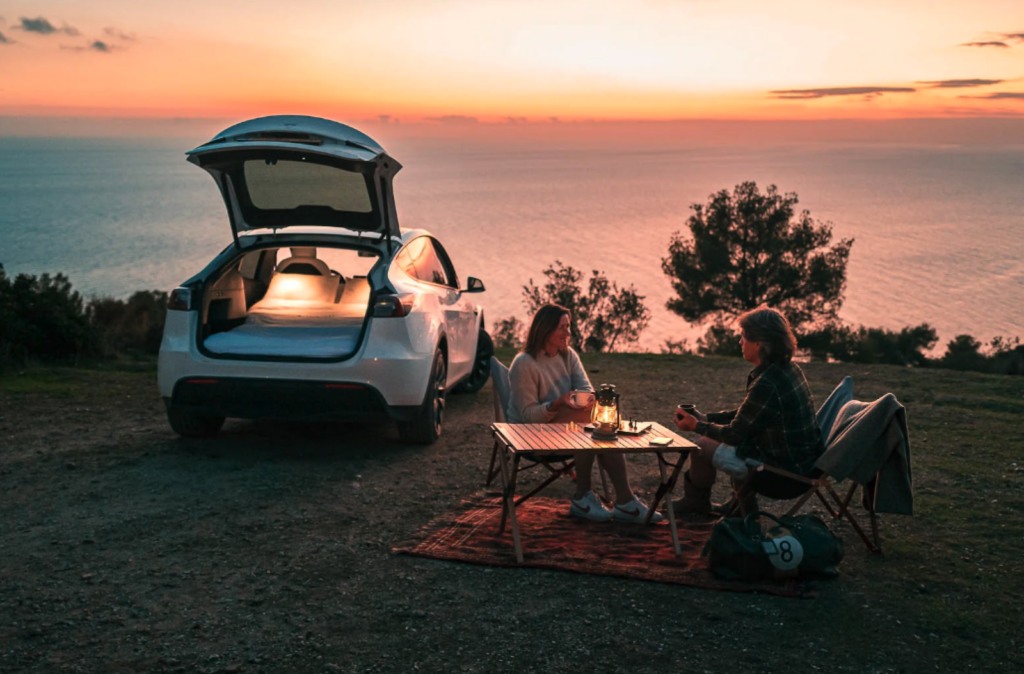 Set Da Campeggio Per Tesla Model 3/Y - Materasso Ad Aria, Prolunga E Oscuranti - Ev-goodies